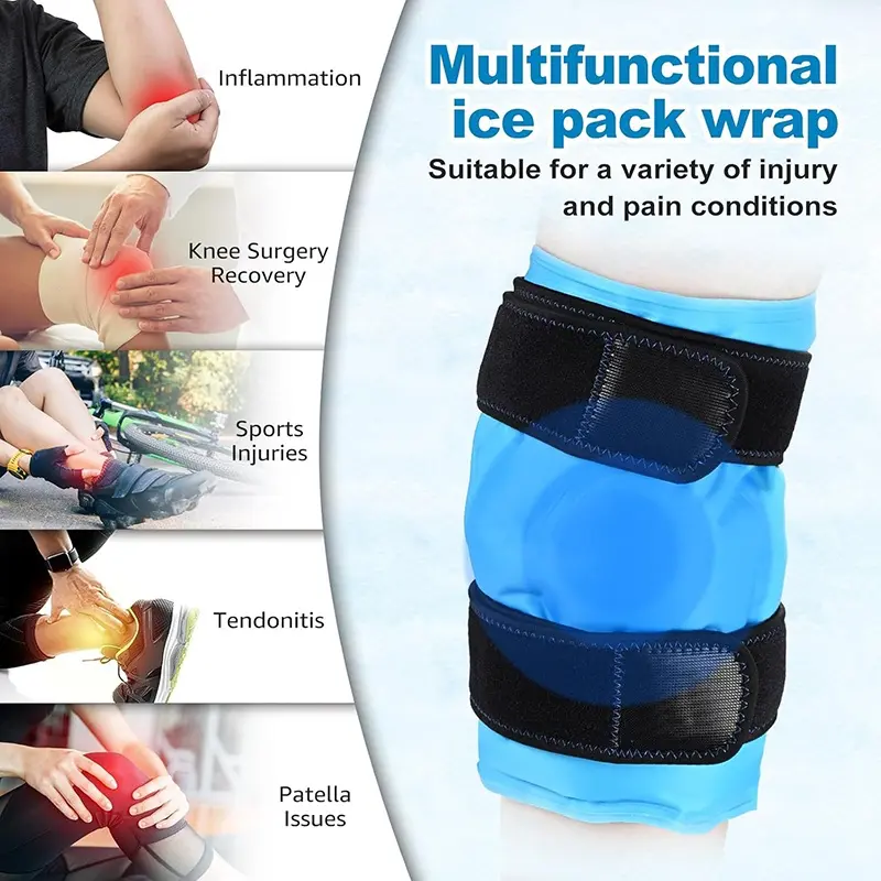 Wholesale Knee Hot Cold Gel Ice Pack Wrap Reusable Therapy Pack For Pain Swelling Relief