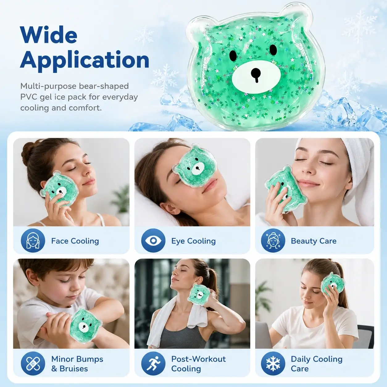 Wholesale Bear Shaped Gel Ice Pack Reusable Hot Cold Pain Relief Pack - Image 2