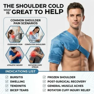 Wholesale Wearable Shoulder Hot Cold Ice Pack Adjustable Neoprene Straps For Rotator Cuff Injury Relief