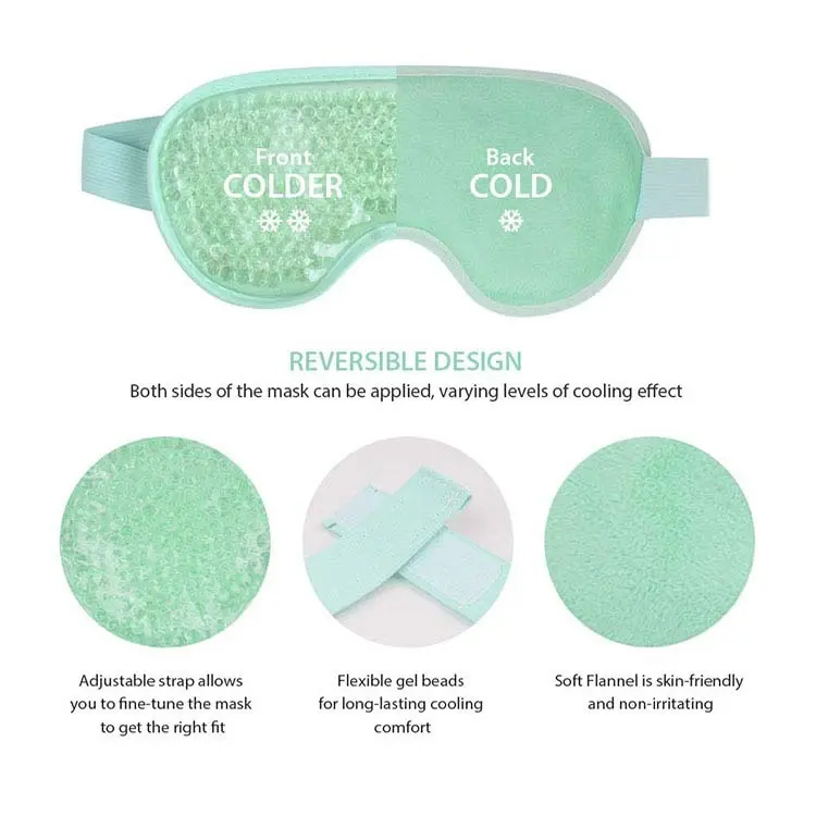 Wholesale Gel Beads Cooling Eye Mask Reusable Cold Eye Patch - Image 3