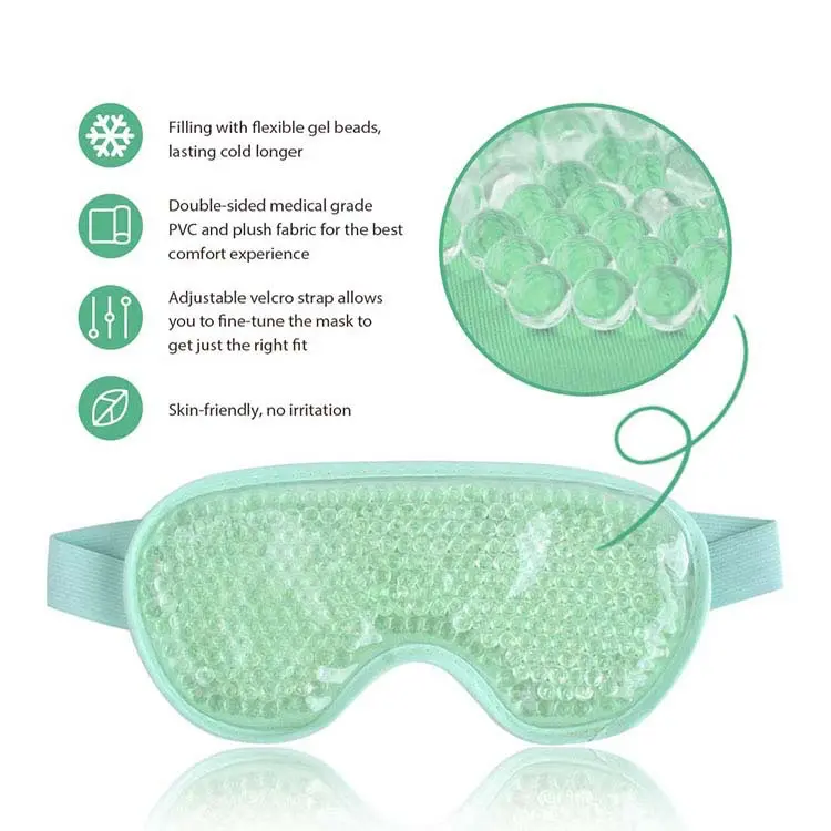Wholesale Gel Beads Cooling Eye Mask Reusable Cold Eye Patch - Image 4