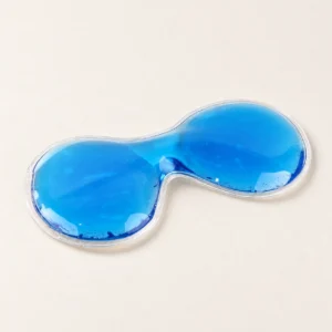 Blue butterfly-shaped nose gel pack with a narrow center bridge